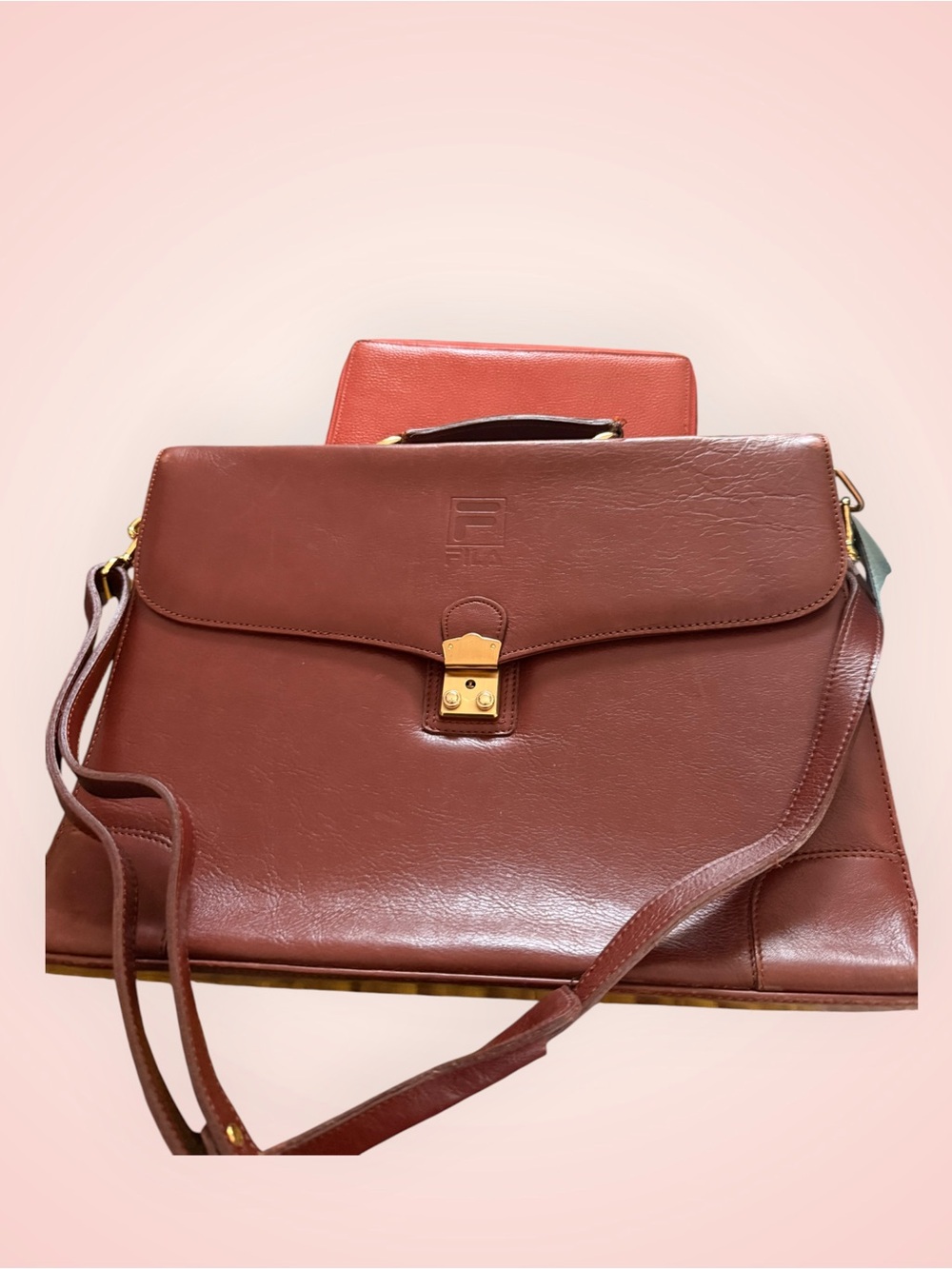 Fila Classic Brown Leather Crossbody Bag